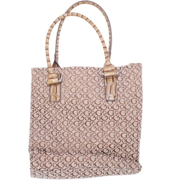 Guess Monogram Logo Print Shoulder Bag - Picture 5 of 8